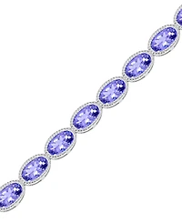 Tanzanite Tennis Bracelet (6 ct. t.w.) in Sterling Silver