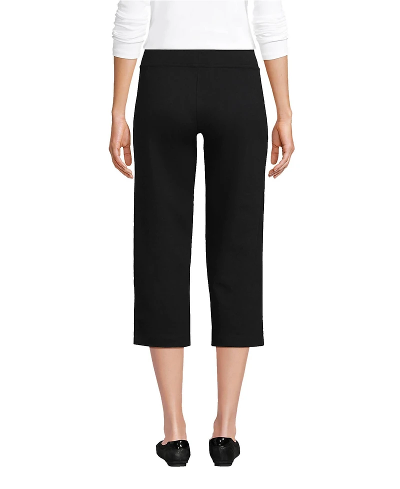 Lands' End Women's Petite Starfish Mid Rise Pull On Crop Pants