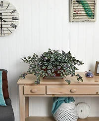Nearly Natural Wandering Jew Artificial Plant in Decorative Planter