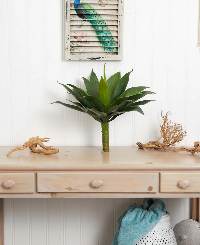 Nearly Natural 19" Large Agave Artificial Plant (Set of 2)