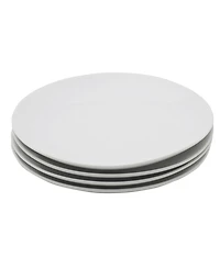 Fitz and Floyd Everyday Whiteware Coupe Dinner Plate 4 Piece Set