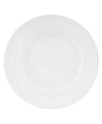 Fitz and Floyd Everyday Whiteware Beaded Salad Plate 4 Piece Set