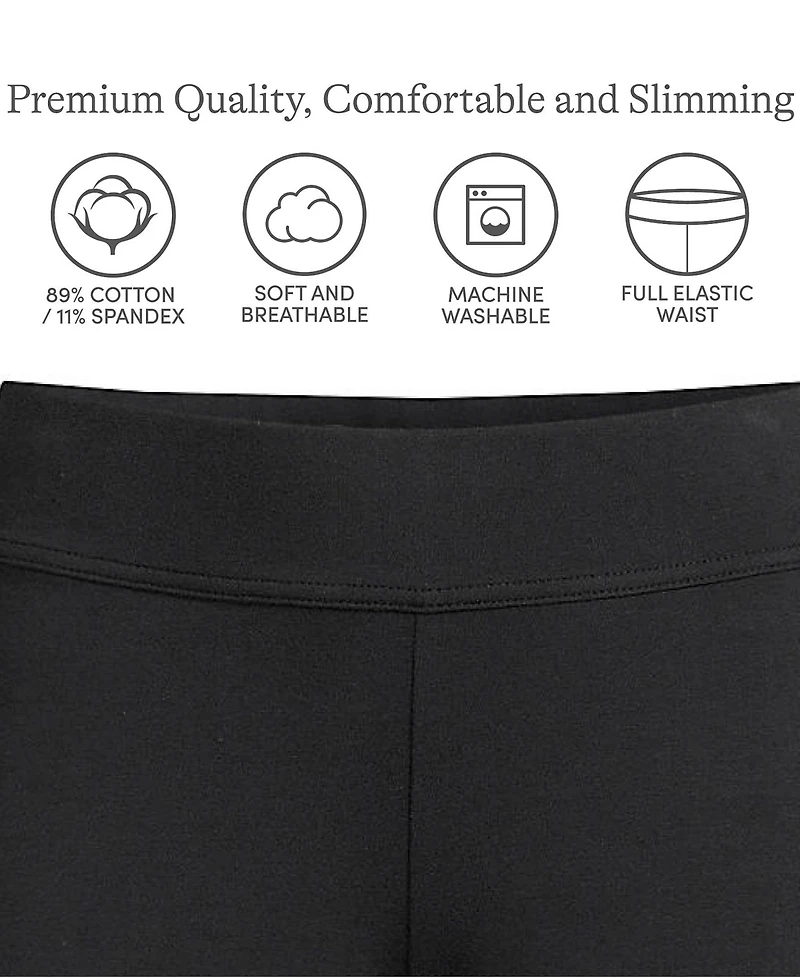 Lands' End Women's Starfish Mid Rise Straight Leg Elastic Waist Pull On Pants