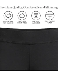 Lands' End Women's Starfish Mid Rise Straight Leg Elastic Waist Pull On Pants