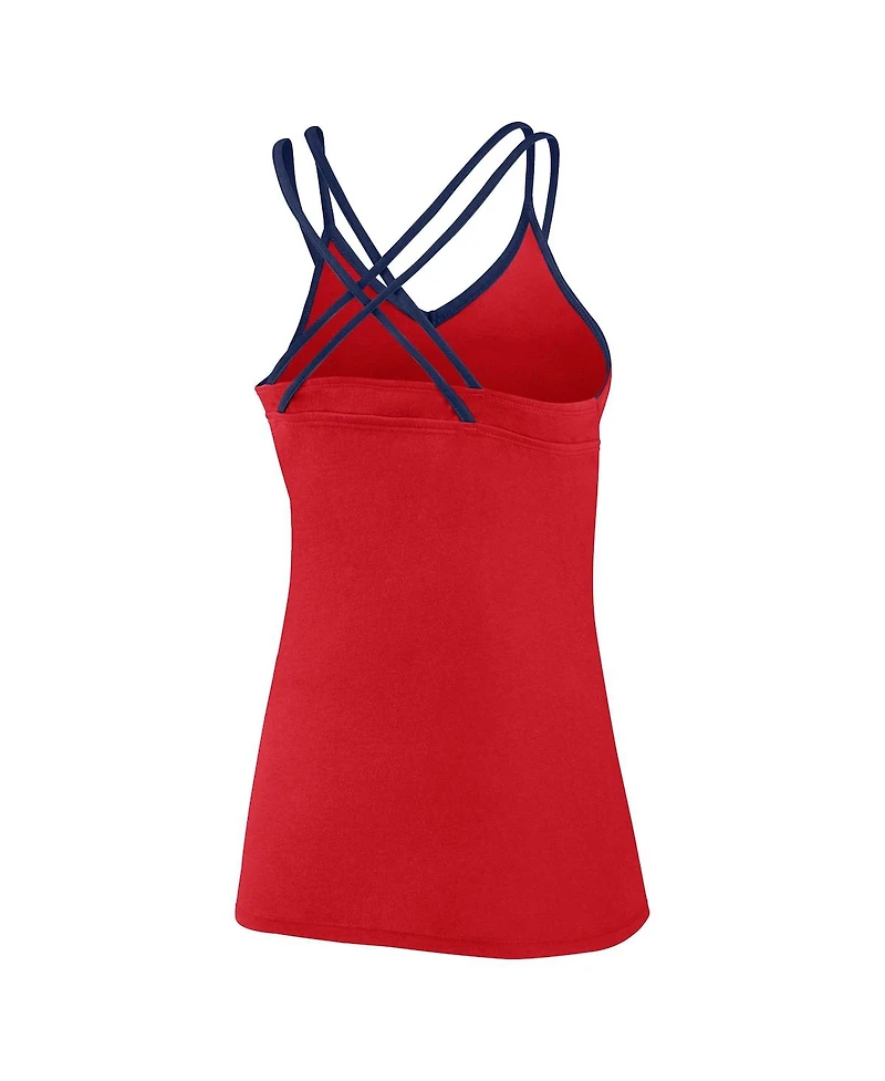 Women's Fanatics Red St. Louis Cardinals Barrel It Up Cross Back V-Neck Tank Top