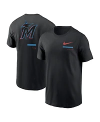 Men's Nike Black Miami Marlins Over the Shoulder T-shirt