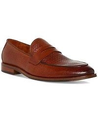 Steve Madden Men's Tarin Woven Vamp Penny Loafer