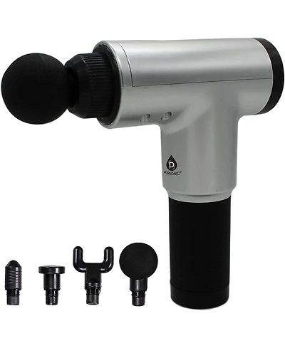 Pursonic Deep Tissue Massage Gun: Cordless, rechargeable, 6-speed massager for deep muscle relief. 3-hour battery life.
