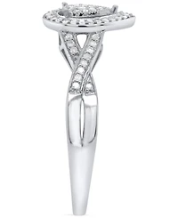 Diamond Teardrop Ring (1/5 ct. t.w.) Sterling Silver
