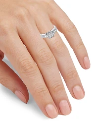 Diamond Square Cluster Ring (1/4 ct. t.w.) 14k Gold-Plated Sterling Silver or