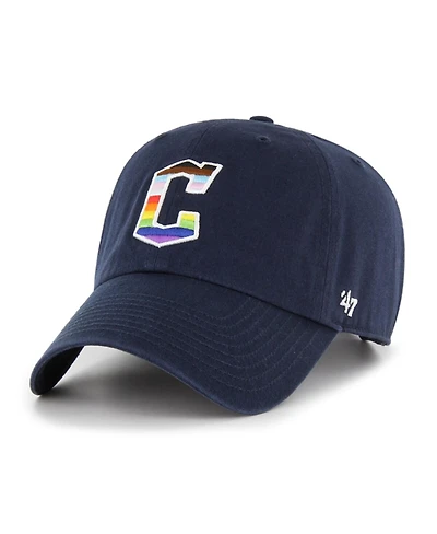 Men's '47 Brand Navy Cleveland Guardians Team Pride Clean Up Adjustable Hat