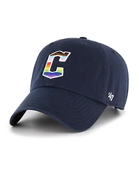 Men's '47 Brand Navy Cleveland Guardians Team Pride Clean Up Adjustable Hat
