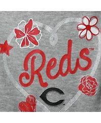 Infant Boys and Girls White, Red, Gray Cincinnati Reds Batter Up 3-Pack Bodysuit Set