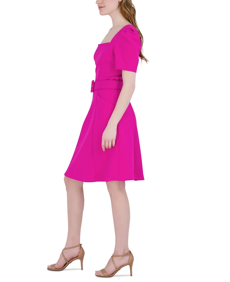Donna Rico Women's Belted Fit & Flare Dress