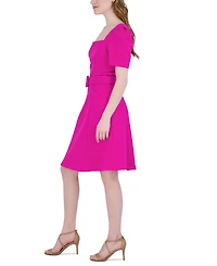 Donna Rico Women's Belted Fit & Flare Dress