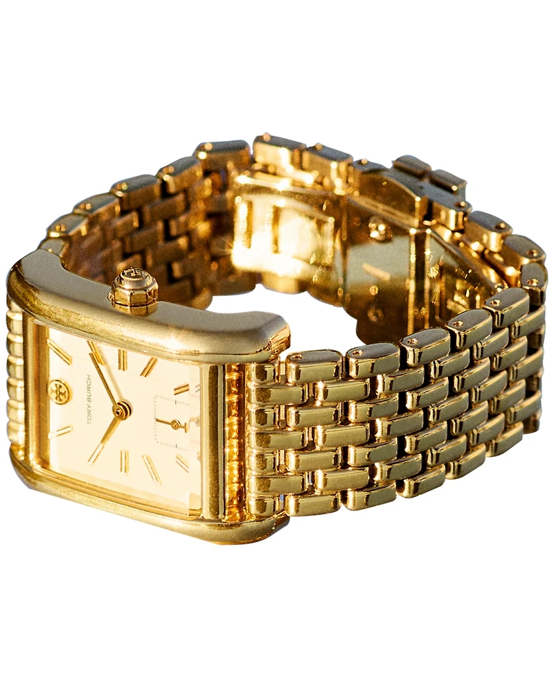 Tory Burch Women's Eleanor Gold-Tone Stainless Steel Bracelet Watch 34mm
