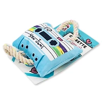 Retro Cassette Tape Squeaker Dog Chew Toy – Plush Dog Toy with Durable Texture, for Engaging Play and Cuddles