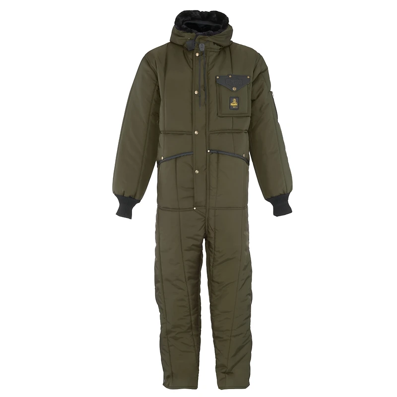 RefrigiWear Men's Iron-Tuff Insulated Coveralls with Hood - Heavy-Duty Cold Weather Gear for Extreme Conditions