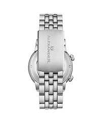 Alexander Men's Journeyman 2 Silver-Tone Stainless Steel , Green Dial , 40mm Round Watch