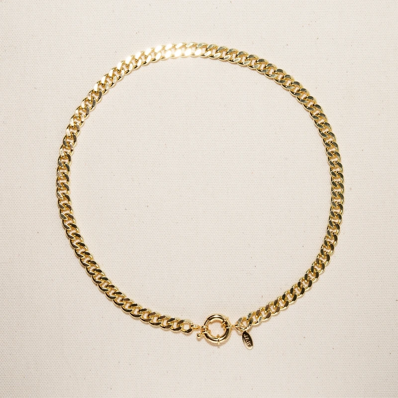 Joey Baby 18K Gold Plated Chunky Cuban Chain - Lisa Necklace 17" For Women