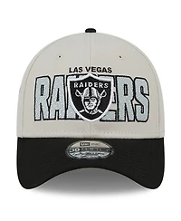 Men's New Era Stone, Black Las Vegas Raiders 2023 Nfl Draft 39THIRTY Flex Hat