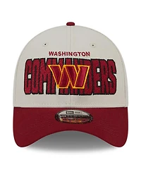 Men's New Era Stone, Burgundy Washington Commanders 2023 Nfl Draft 39THIRTY Flex Hat