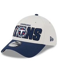 Men's New Era Stone, Navy Tennessee Titans 2023 Nfl Draft 39THIRTY Flex Hat