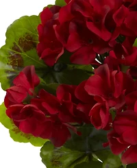 Nearly Natural 4-Pc. Geranium Uv-Resistant Indoor/Outdoor Artificial Bush Set
