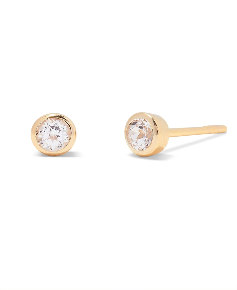 brook & york Natural Stones 14K Gold-Plated Vermeil Sage Birthstone Earrings