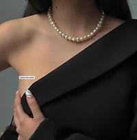 18K Gold Plated Freshwater Pearls - Pete Necklace 17" For Unisex