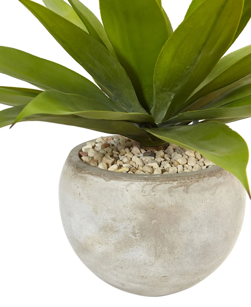 Nearly Natural 24" Agave Artificial Plant in Sand Colored Bowl