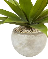 Nearly Natural 24" Agave Artificial Plant in Sand Colored Bowl