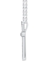 Diamond Cross 18" Pendant Necklace (1/2 ct. t.w.) in Sterling Silver