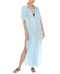 Raviya Women's Button-Down Maxi Dress Cover-Up