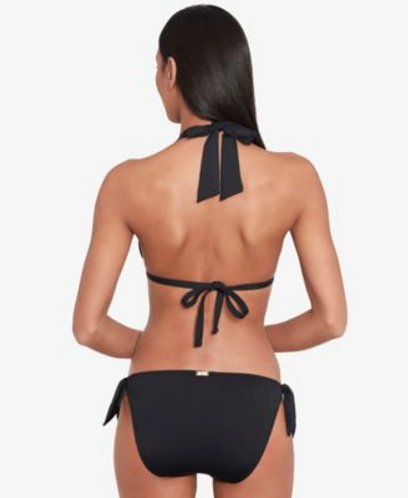 Lauren Ralph Lauren Womens Beach Club Solid Molded Cup Halter Bikini Top Bottoms
