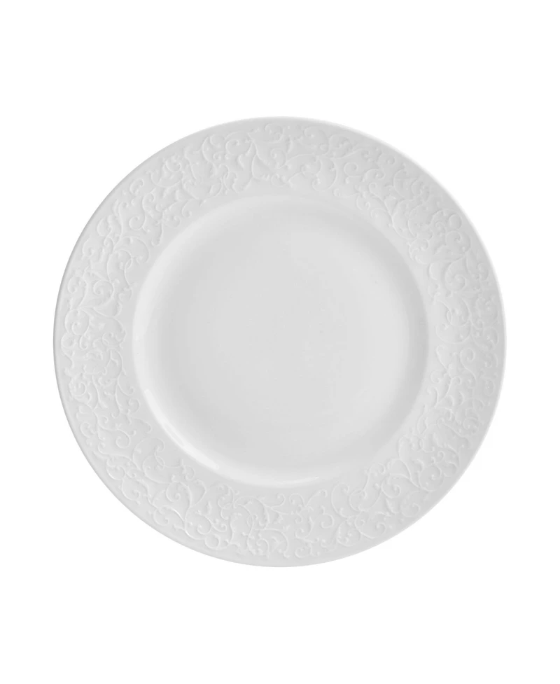 Mikasa Embossed Parchment Bone China 18 Piece Dinnerware Set, Service for 6
