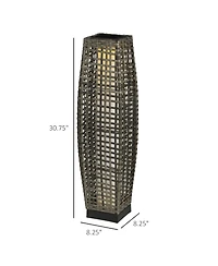 Outsunny Floor Lamp w/ Auto On/Off Solar Powe Led Garden Lantern,