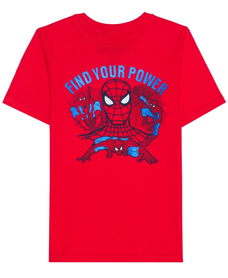 Spider Man Big Boys Find Your Power Short Sleeve Graphic T-shirt