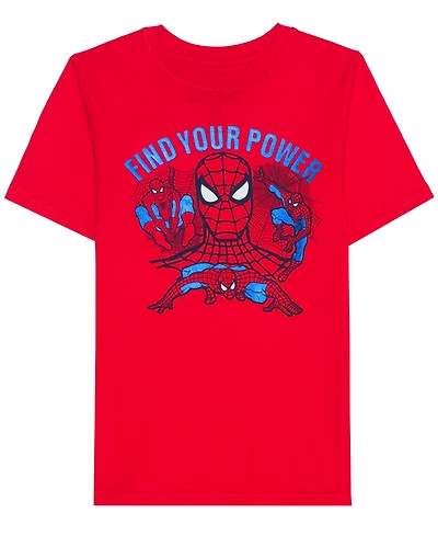 Spider Man Big Boys Find Your Power Short Sleeve Graphic T-shirt