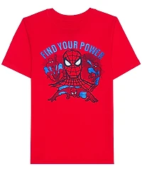Spider Man Big Boys Find Your Power Short Sleeve Graphic T-shirt
