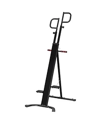 Soozier Folding Vertical Climber Height Adjustable with Lcd Monitor and Wheels