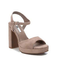 Women's Heel Suede Sandals By Xti