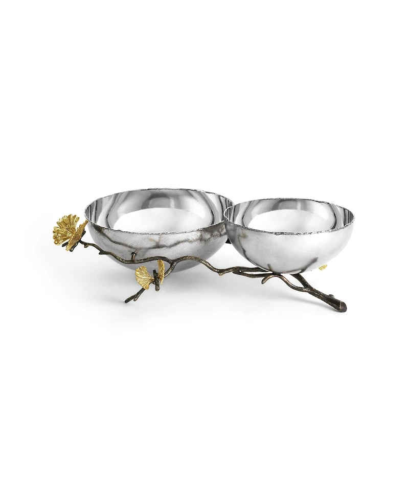 Michael Aram Butterfly Ginkgo Double Bowl