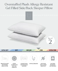 Ella Jayne Signature Plush Allergy-Resistant Firm Density Side/Back Sleeper Down Alternative -Pack Pillow