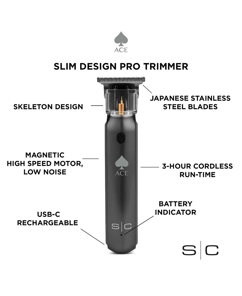 StyleCraft Professional Ace Cordless Precision Hair Trimmer