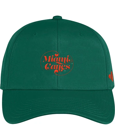 Men's adidas Green Miami Hurricanes Slouch Adjustable Hat