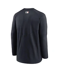 Men's Nike Navy Detroit Tigers Authentic Collection Logo Performance Long Sleeve T-shirt