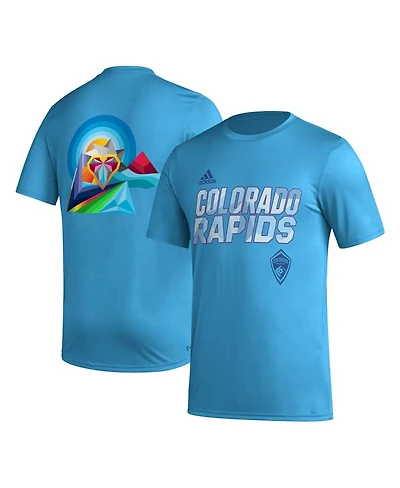 Men's adidas Sky Blue Colorado Rapids Team Jersey Hook Aeroready T-shirt