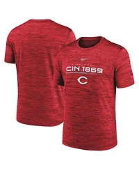 Men's Nike Red Cincinnati Reds Wordmark Velocity Performance T-shirt