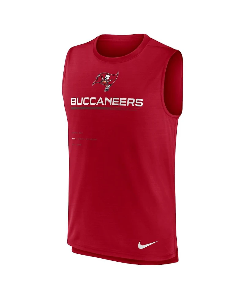 Men's Nike Red Tampa Bay Buccaneers Muscle Trainer Tank Top